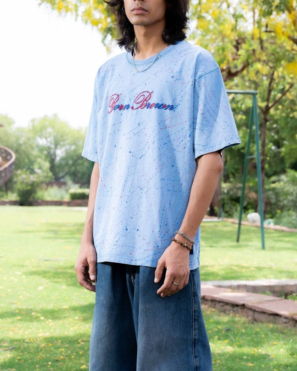 Paint Noise Embroidery T-shirt