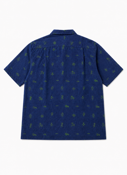 Indigo Garden Linen Twill Shirt