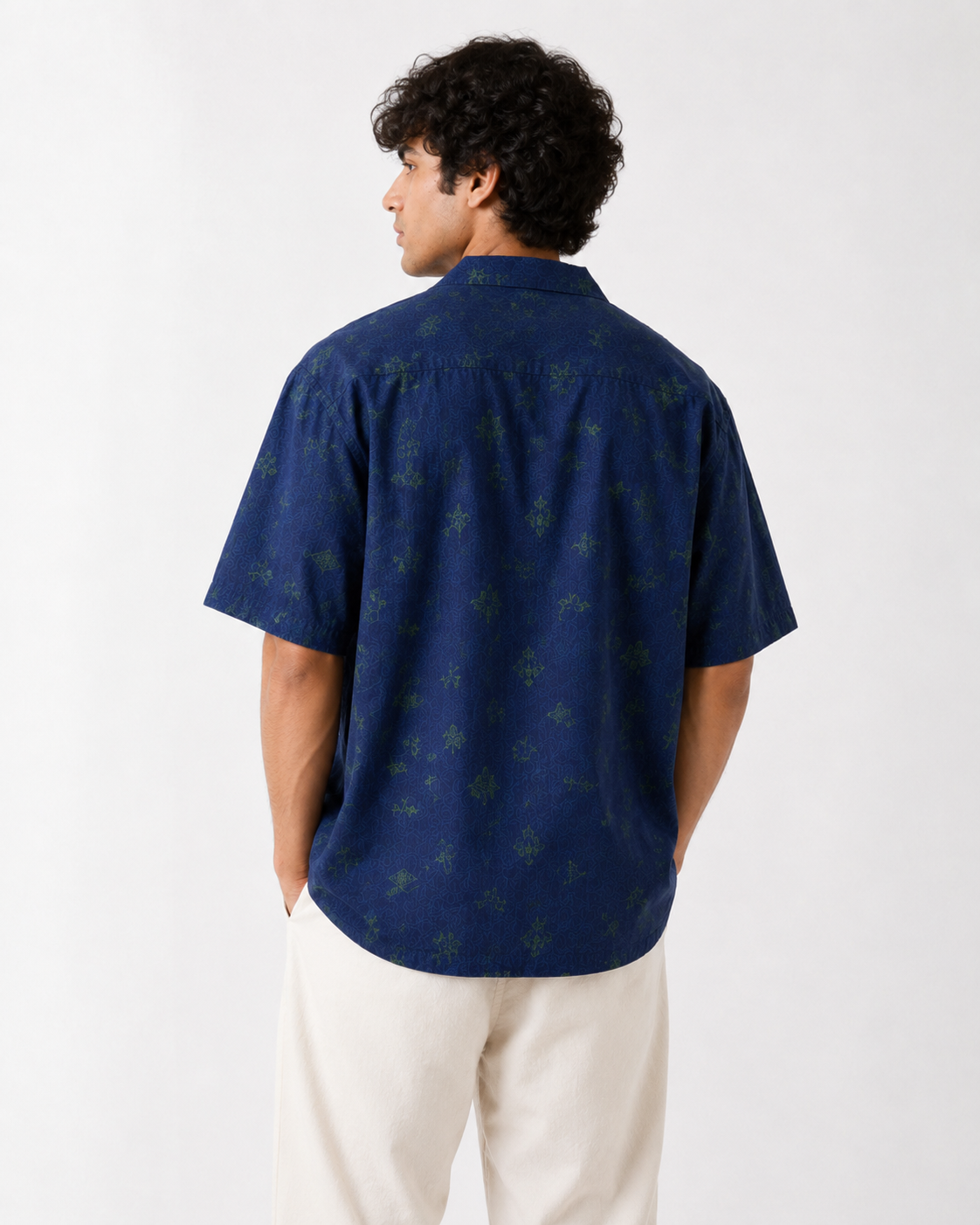 Indigo Garden Linen Twill Shirt
