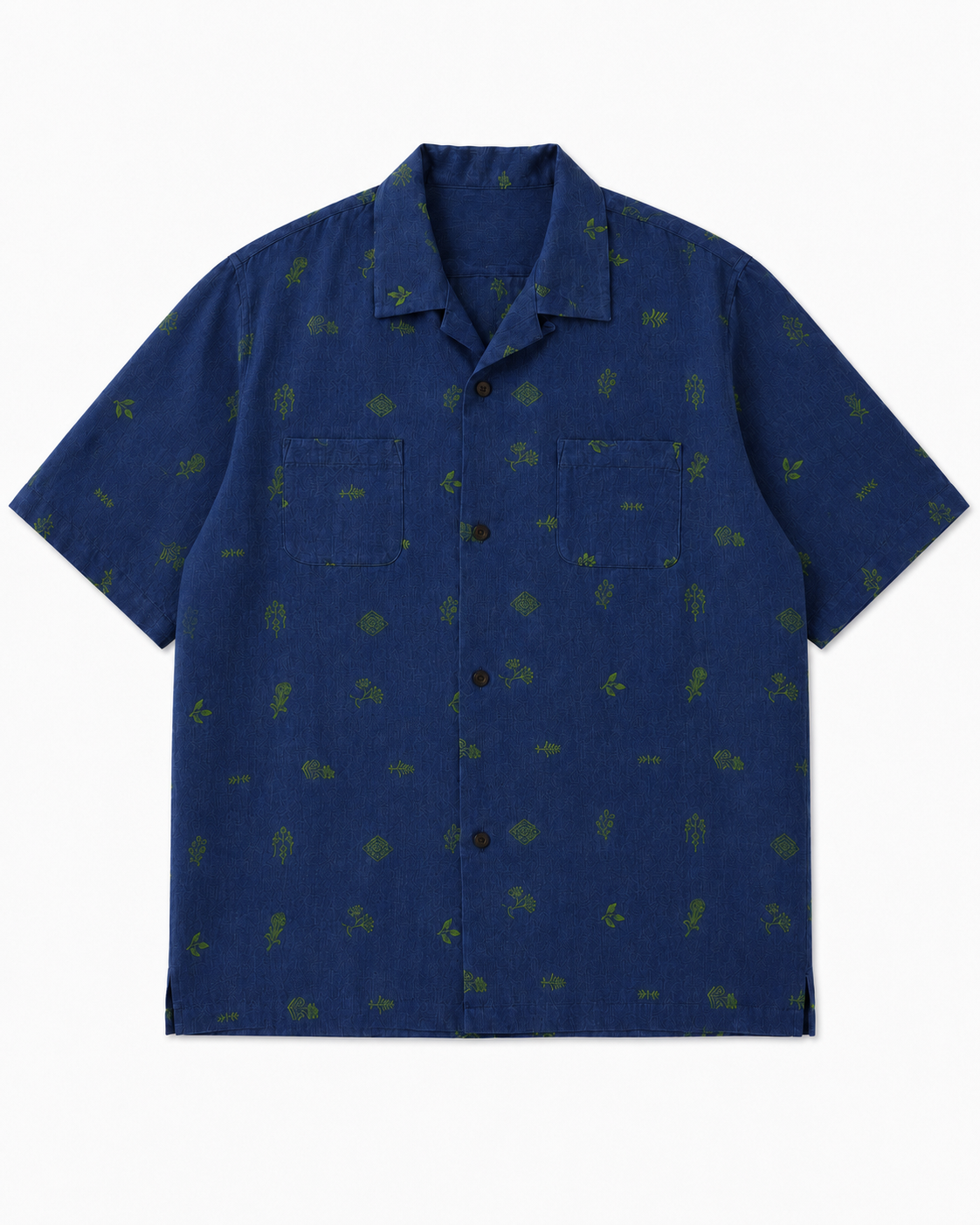 Indigo Garden Linen Twill Shirt