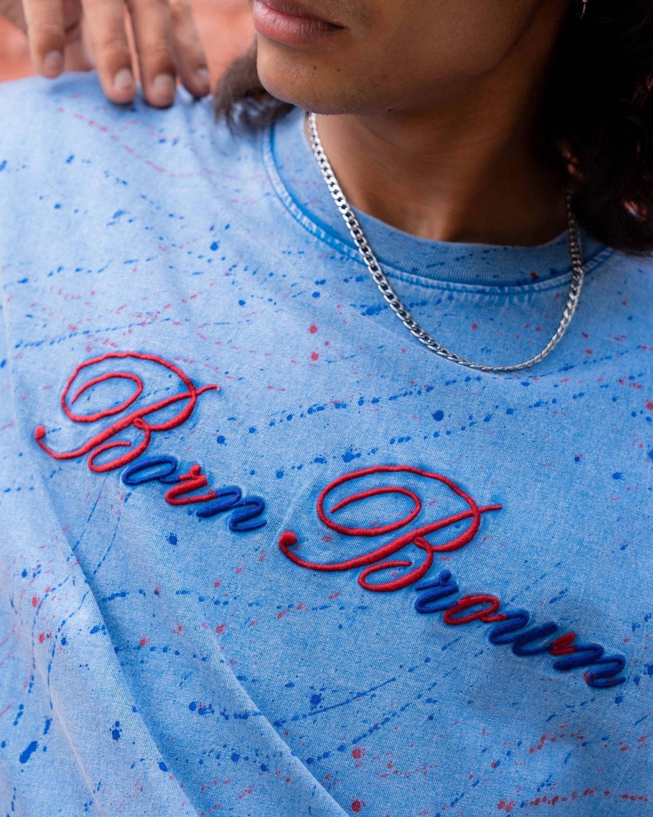 Paint Noise  Embroidery T-shirt