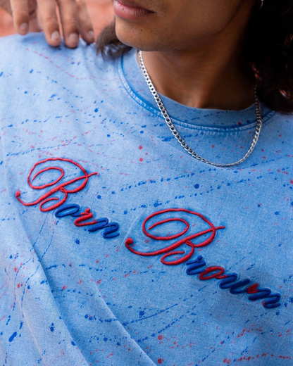 Paint Noise  Embroidery T-shirt
