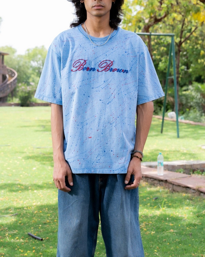Paint Noise  Embroidery T-shirt