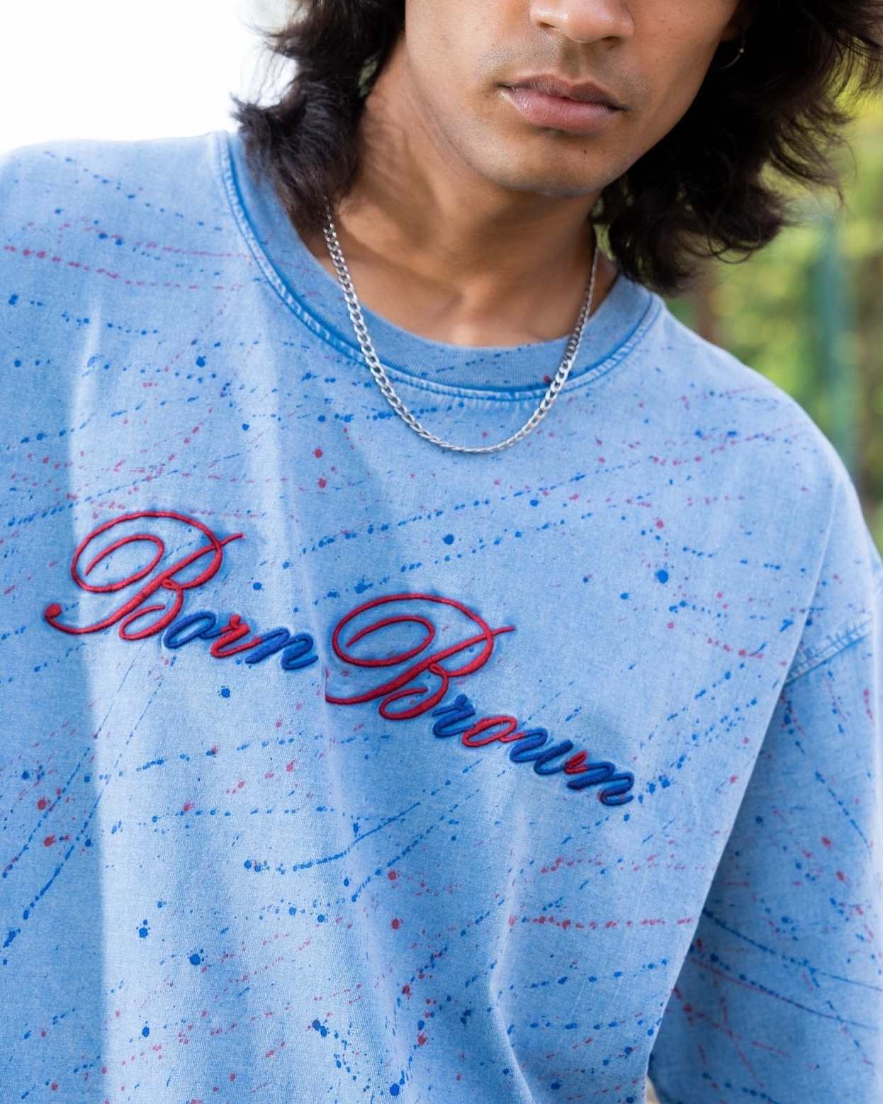 Paint Noise  Embroidery T-shirt