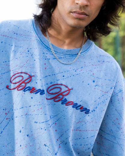 Paint Noise  Embroidery T-shirt