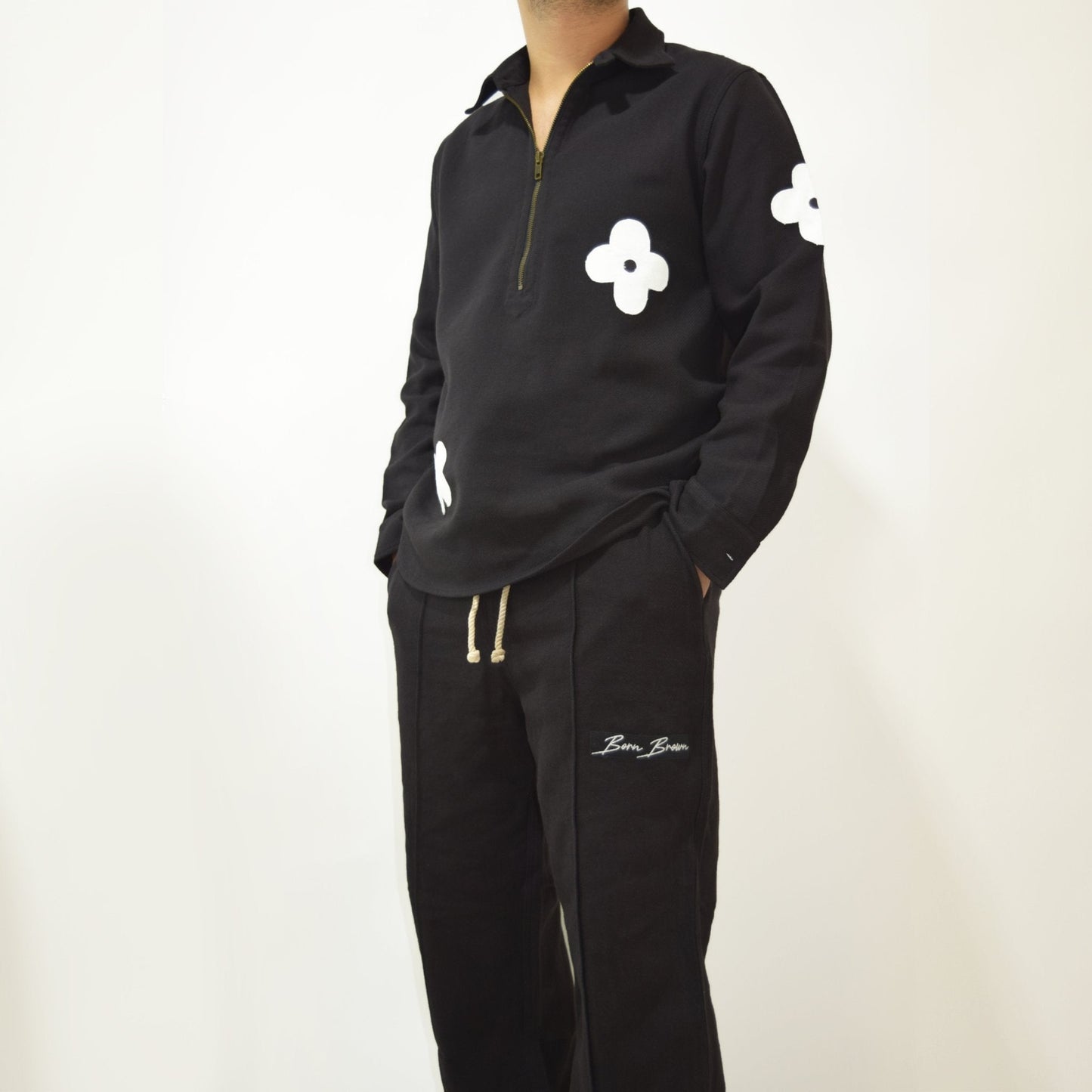 BB Black Floral Patch Shirt