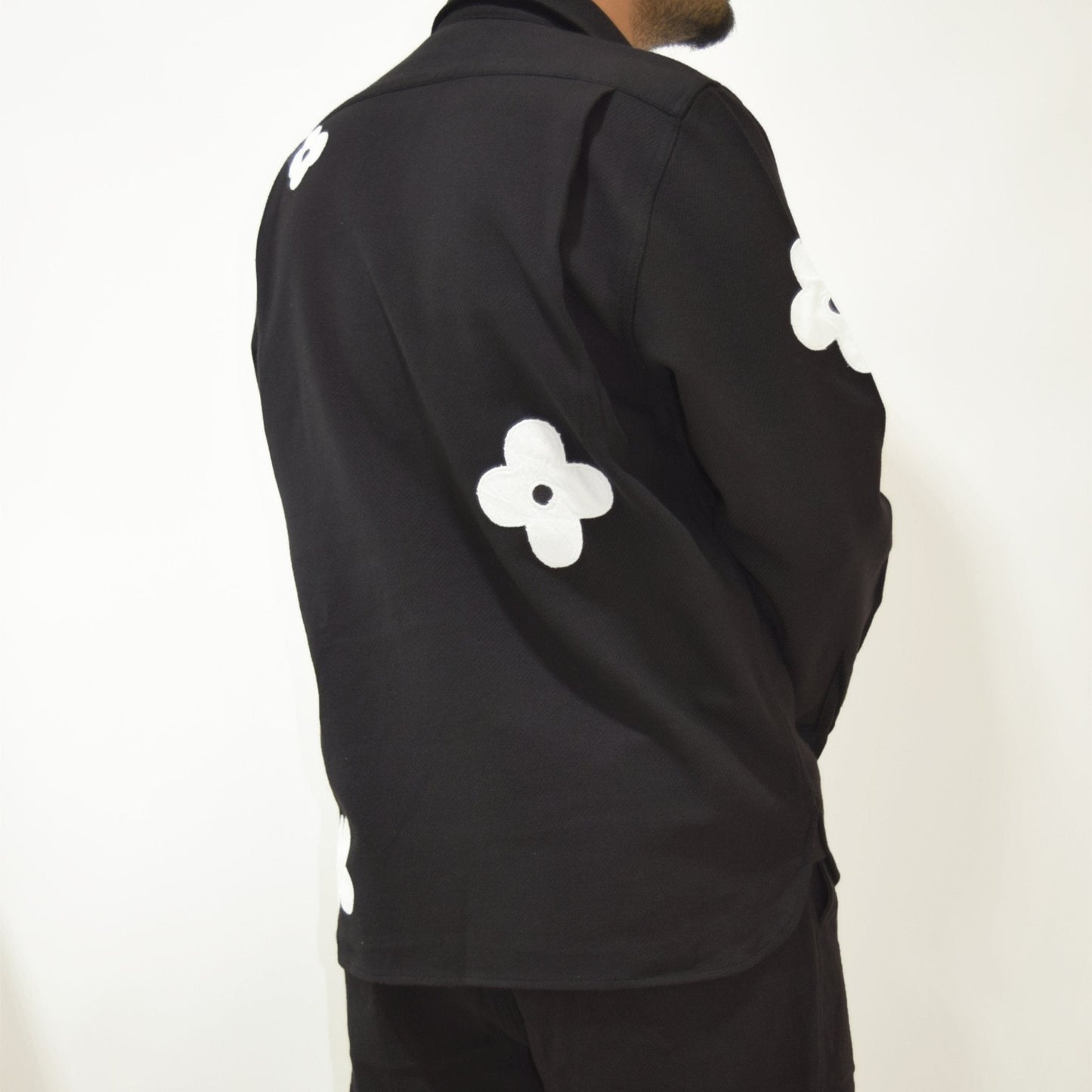 BB Black Floral Patch Shirt